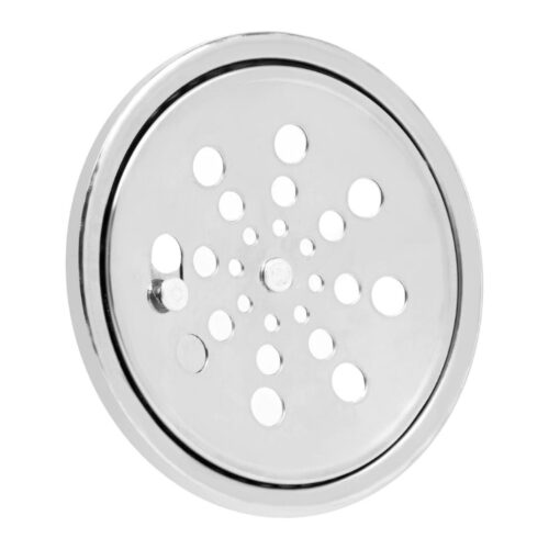 Ralo Completo Redondo – Grelha + Caixilho em Inox Cromado 15×15 cm