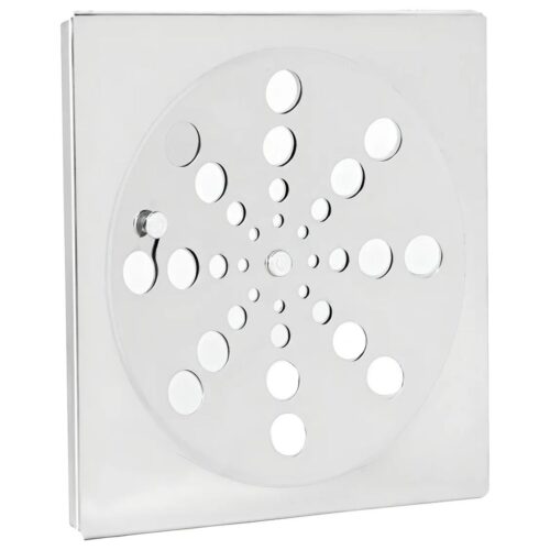 Grelha Quadrada em Inox Cromado Para Caixilho de 10x10 cm