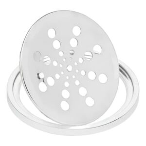 Ralo Completo Redondo – Grelha + Caixilho em Inox Cromado 10×10 cm