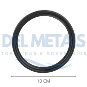 Caixilho Redondo em Inox Preto10×10 cm