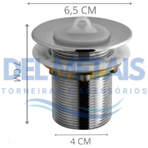 Válvula em Metal Para Pia de Banheiro e Tanques 1. 1/4