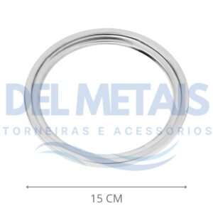 Caixilho Redondo em Inox Cromado 15×15 cm