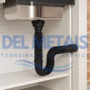Sifão Sanfonado Preto