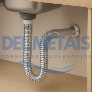 Sifão Sanfonado Cromado