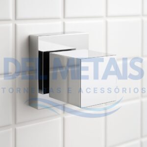 Acabamento Completo Quadrado Cromado 1 1/2