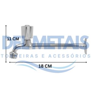 1158 Torneira Para Parede de Cozinha em Metal Cromado