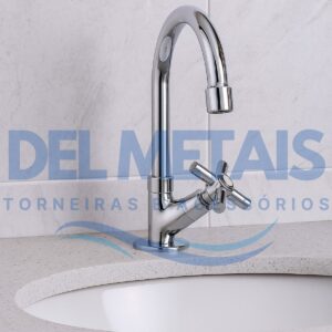 1195 Torneira Para Banheiro / Lavabo Em Metal Cromado