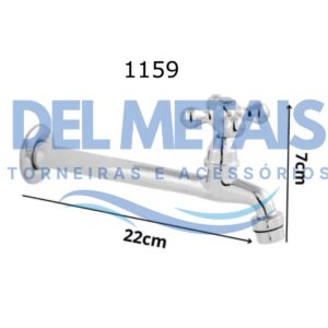 1159 Torneira Para Parede de Cozinha em Metal Cromado