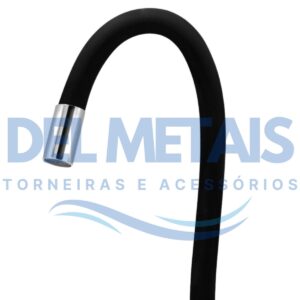 Torneira Gourmet Bica Móvel Para Parede de Cozinha Com Tubo Preto Flexível