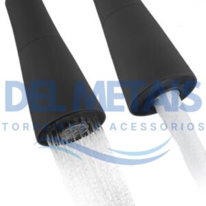 Torneira Gourmet Bica Móvel Para Parede de Cozinha Com Tubo Cone Preto Flexível