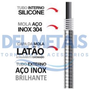 Torneira Gourmet Bica Móvel Para Bancada de Cozinha Com Tubo Cromado Flexível Tipo Chuveirinho