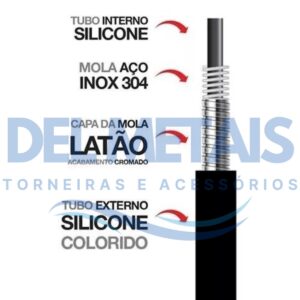 Torneira Gourmet Bica Móvel Para Bancada de Cozinha Com Tubo Cone Preto Flexível