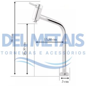 Torneira Link 45 Graus Bica Alta Para Banheiro / Lavabo